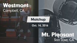 Matchup: Westmont vs. Mt. Pleasant  2016