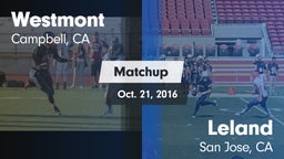 Matchup: Westmont vs. Leland  2016