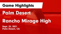 Palm Desert  vs Rancho Mirage High Game Highlights - Sept. 23, 2021