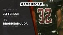 Recap: Jefferson  vs. Brodhead/Juda  2016