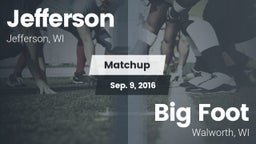 Matchup: Jefferson vs. Big Foot  2016