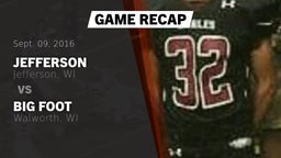 Recap: Jefferson  vs. Big Foot  2016