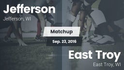 Matchup: Jefferson vs. East Troy  2016