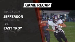 Recap: Jefferson  vs. East Troy  2016