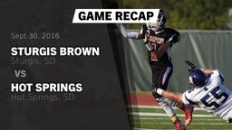 Recap: Sturgis Brown  vs. Hot Springs  2016