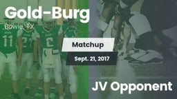 Matchup: Gold-Burg vs. JV Opponent 2017
