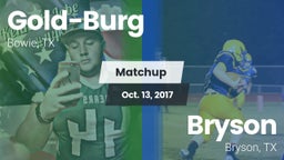 Matchup: Gold-Burg vs. Bryson  2017