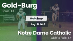 Matchup: Gold-Burg vs. Notre Dame Catholic  2018