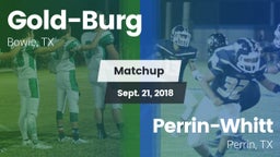 Matchup: Gold-Burg vs. Perrin-Whitt  2018