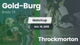 Matchup: Gold-Burg vs. Throckmorton 2018