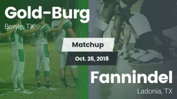 Matchup: Gold-Burg vs. Fannindel  2018