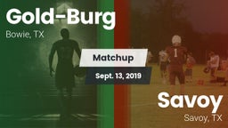 Matchup: Gold-Burg vs. Savoy  2019