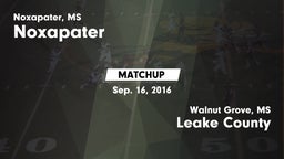 Matchup: Noxapater vs. Leake County  2016