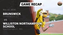 Recap: Brunswick  vs. Williston Northampton School 2016