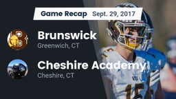 Recap: Brunswick  vs. Cheshire Academy  2017
