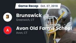 Recap: Brunswick  vs. Avon Old Farms School 2018
