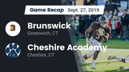 Recap: Brunswick  vs. Cheshire Academy  2019