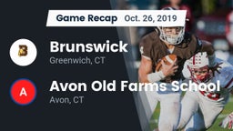 Recap: Brunswick  vs. Avon Old Farms School 2019