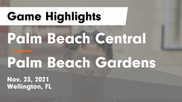 Palm Beach Central  vs Palm Beach Gardens  Game Highlights - Nov. 23, 2021