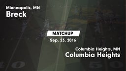 Matchup: Breck vs. Columbia Heights  2016