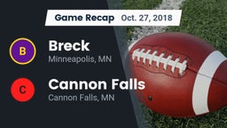 Recap: Breck  vs. Cannon Falls  2018