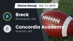 Recap: Breck  vs. Concordia Academy 2019