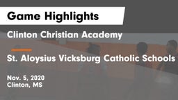 Clinton Christian Academy  vs St. Aloysius Vicksburg Catholic Schools Game Highlights - Nov. 5, 2020