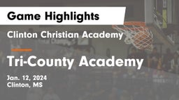 Clinton Christian Academy  vs Tri-County Academy  Game Highlights - Jan. 12, 2024