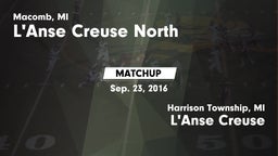 Matchup: L'Anse Creuse North vs. L'Anse Creuse  2016