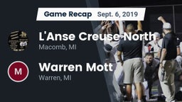 Recap: L'Anse Creuse North  vs. Warren Mott  2019