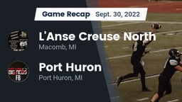 Recap: L'Anse Creuse North  vs. Port Huron  2022