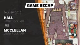 Recap: Hall  vs. McClellan  2016