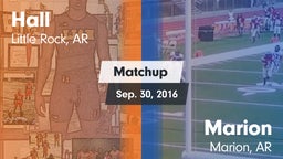 Matchup: Hall vs. Marion  2016