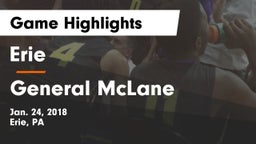 Erie  vs General McLane  Game Highlights - Jan. 24, 2018