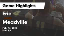 Erie  vs Meadville Game Highlights - Feb. 13, 2018