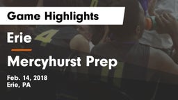 Erie  vs Mercyhurst Prep  Game Highlights - Feb. 14, 2018