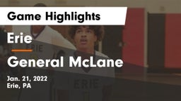 Erie  vs General McLane  Game Highlights - Jan. 21, 2022