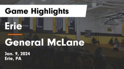 Erie  vs General McLane  Game Highlights - Jan. 9, 2024