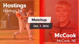 Matchup: Hastings  vs. McCook  2016