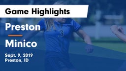 Preston  vs Minico  Game Highlights - Sept. 9, 2019