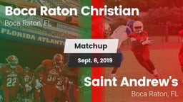 Matchup: Boca Raton Christian vs. Saint Andrew's  2019