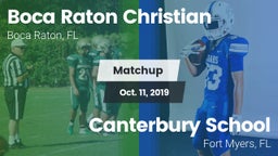 Matchup: Boca Raton Christian vs. Canterbury School 2019