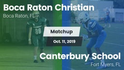 Matchup: Boca Raton Christian vs. Canterbury School 2019