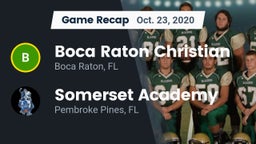 Recap: Boca Raton Christian  vs. Somerset Academy  2020