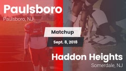 Matchup: Paulsboro vs. Haddon Heights 2018