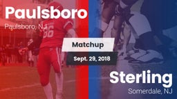 Matchup: Paulsboro vs. Sterling  2018