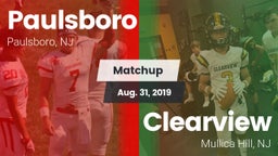 Matchup: Paulsboro vs. Clearview  2019
