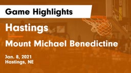Hastings  vs Mount Michael Benedictine Game Highlights - Jan. 8, 2021