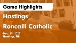 Hastings  vs Roncalli Catholic  Game Highlights - Dec. 19, 2023