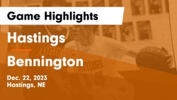 Hastings  vs Bennington  Game Highlights - Dec. 22, 2023